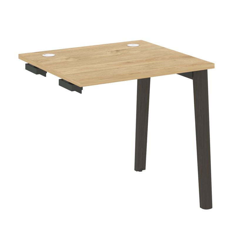 Оникс Вуд Стол-приставка OW.SPR-0.7 Тиквуд Светлый/Дуб Темный/Металл Антрацит 780*720*750