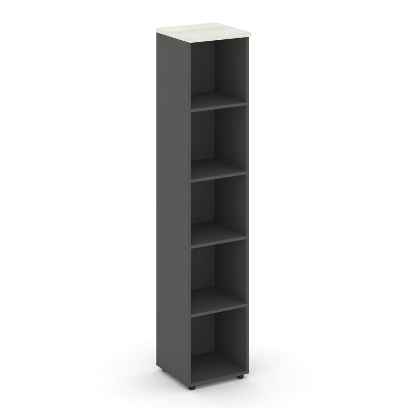 Style Project Стеллаж высокий узкий SN.STU.E-100 Антрацит/Дуб Наварра 400*400*1982