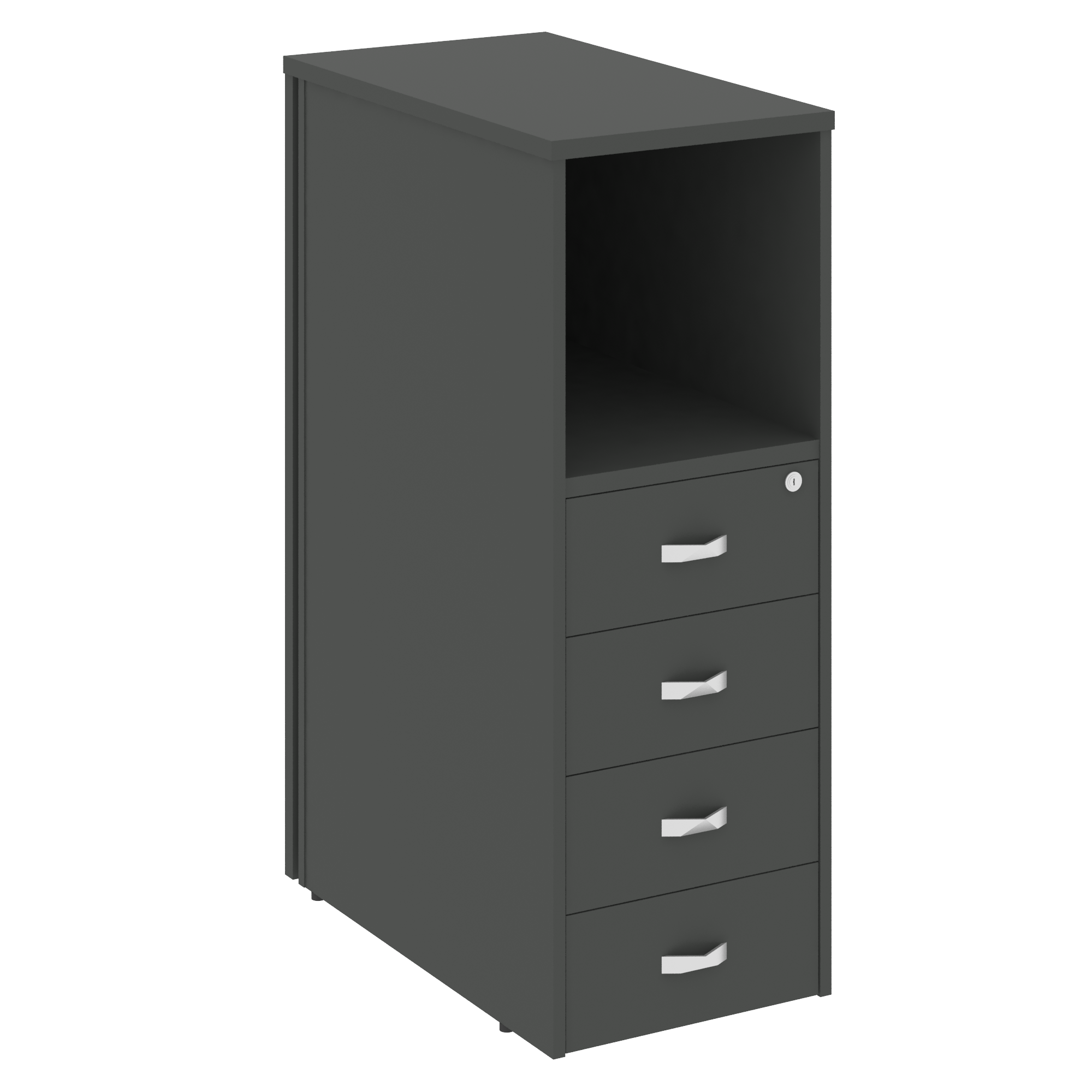 Onix Тумба 4 ящика завершающая, левая O.R-TV-4 (L) Антрацит 436*767*1185