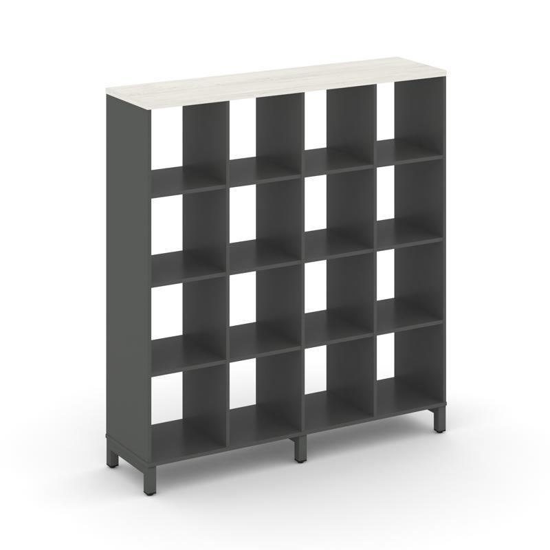 Style Project Каркас стеллажа 4 яр. SN.KS-440 Антрацит/Дуб Наварра/Металл Антрацит 1488*400*1615