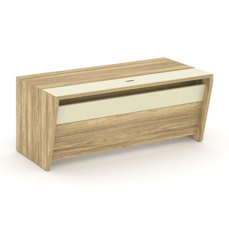 Корнер Стол руководителя прямой COR.SR-18 Гикори Песочный/Ваниль 1800*900*750