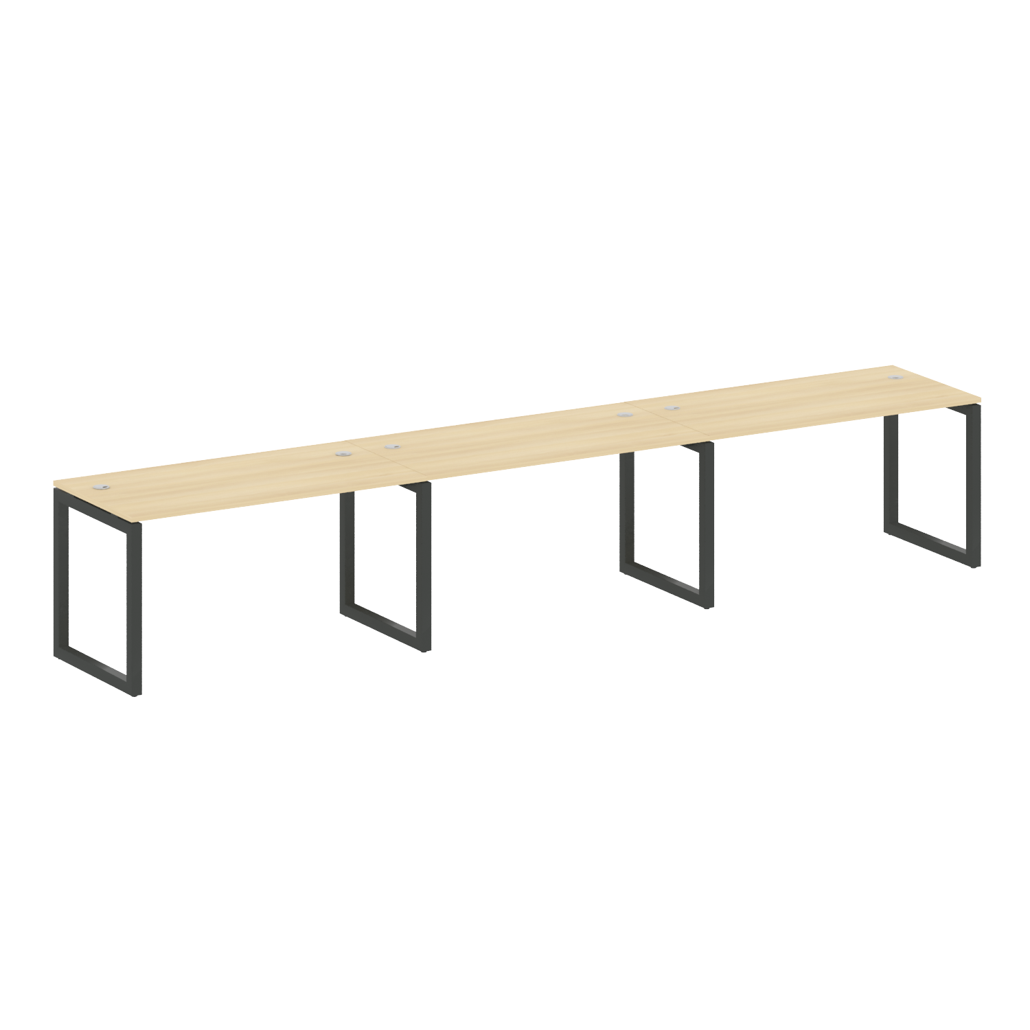 Метал Систем Куатро Рабочая станция на 3 места на О-образном м/к 50БО.СМ-3.3 Акация Лорка/Металл Ант