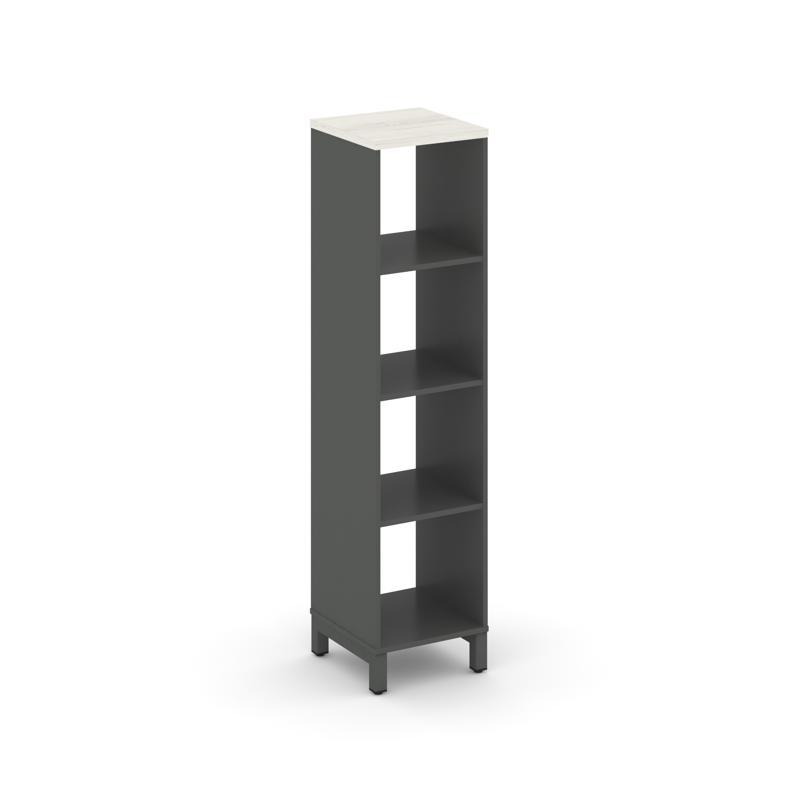 Style Project Каркас стеллажа 4 яр. SN.KS-410 Антрацит/Дуб Наварра/Металл Антрацит 387*400*1615