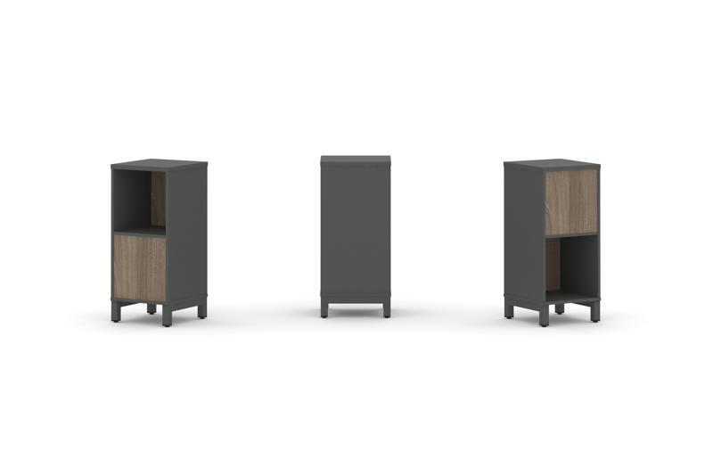 Style Project Набор стеллажа 2-х сторон., 2 яр. SN.NSD-211 Антрацит/Вяз Благородный/Металл Антрацит