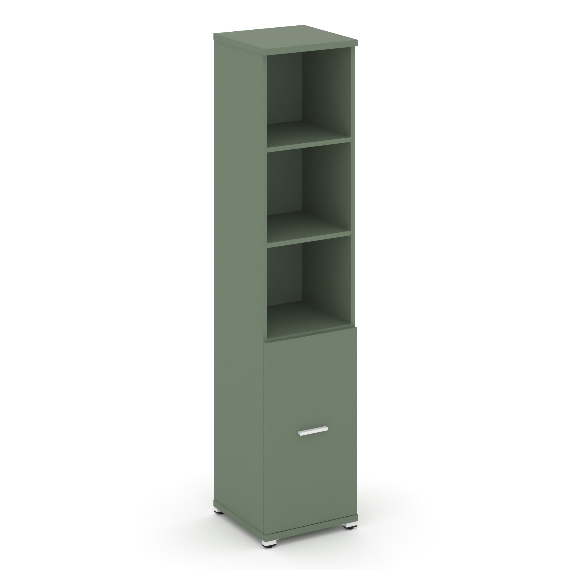 Концепт Шкаф 1 узкая секция, 5 ниш CN.STU-511 W Кобо/Металл Белый 420*420*1922