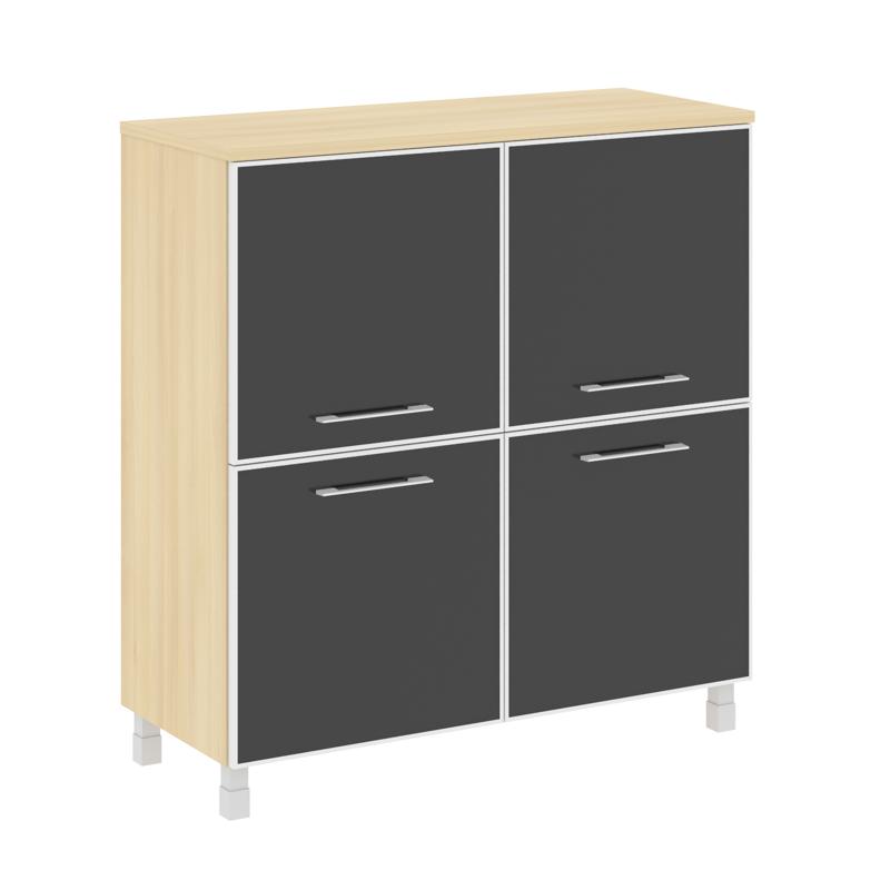 Ялта Шкаф квадратный LT.SD-1.2 R black Акация Лорка/Стекло Black 1098*452*1168